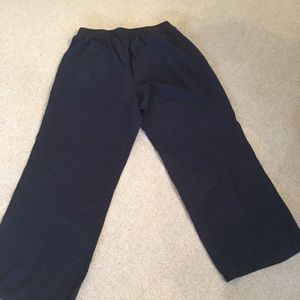 Lane Bryant wide leg linen navy pants!